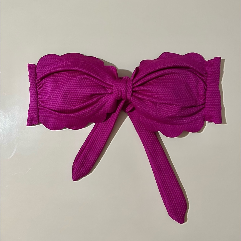 Scalloped Edge Bandeau Bikini Top
